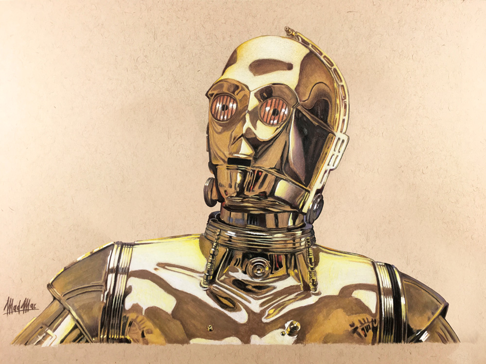 Illustration of C-3PO Star Wars droid