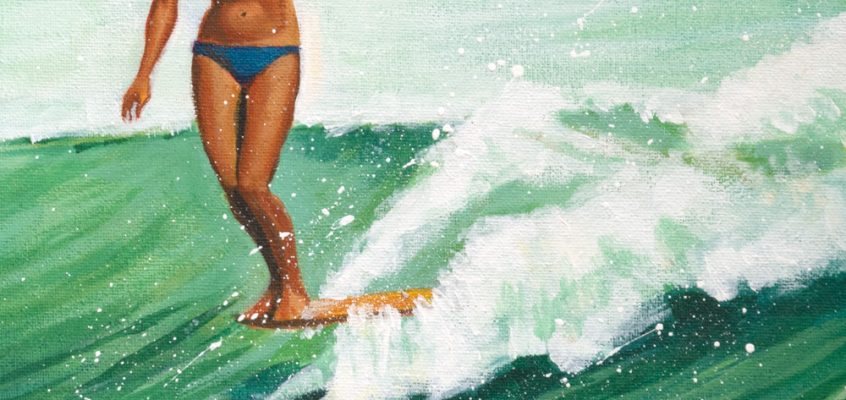 Surfgirl painting